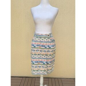 Vivaldi jeans Multicolored Wrap mini Skirt ikat print stripe